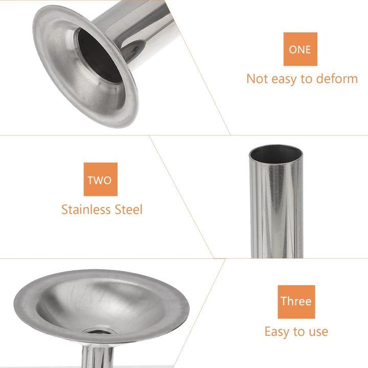 HEMOTON Wurstfüller Trichter Set Edelstahl 3 Grössen Wurstfüllrohre Für Fleischwolf Zubehör Wurstfül