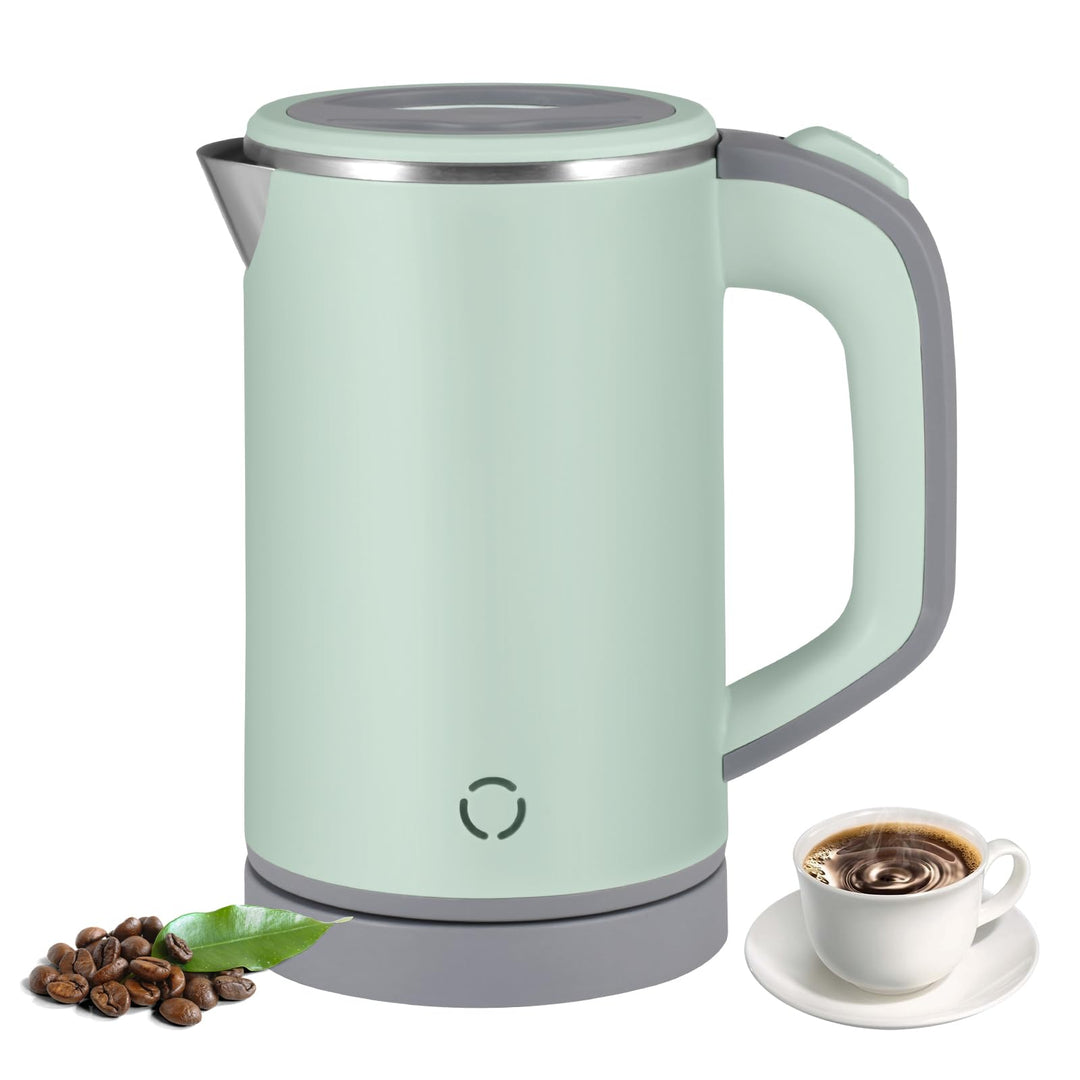 800ML Wasserkocher Klein Grün Reisewasserkocher | 600W BPA Frei Camping Kettle Wasserkocher, Leise T