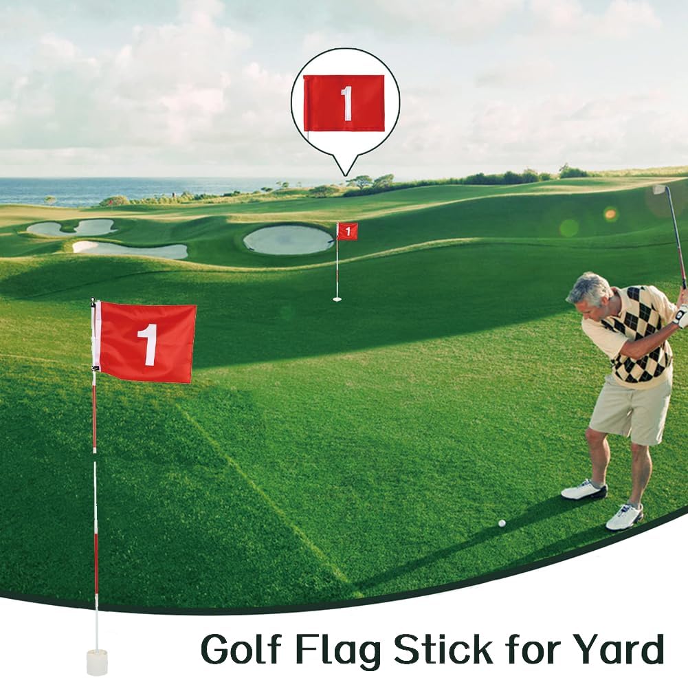 Mini Golf Fahnenstangen, Miniatur Golfflaggenstab Zum Üben Von Puttingen Flaggen Hof Golfnadel Lochb