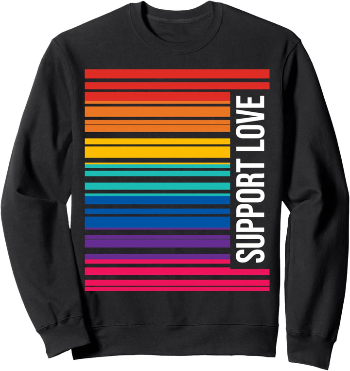 Support Love LGBT Gay LGBTQ Pride Barcode Homosexuell CSD Sweatshirt