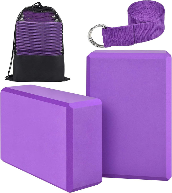 Yoga Klotz Klötze Blöcke 2er Set Yoga Block und Gurt Yoga-blocks Joga Klotz 2er Yoga Brick Gross Jog
