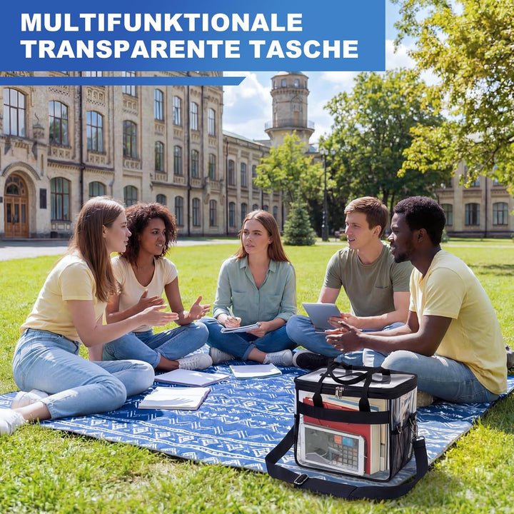 Enhon Transparente Tasche für Gesetze und Kommentare, PVC Gesetzestasche für Schönfelder, Sartorius,