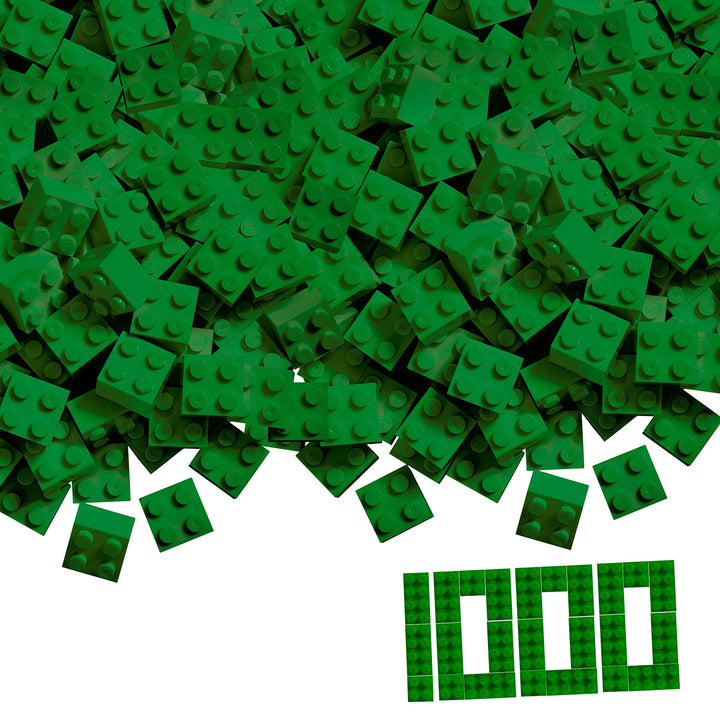 Simba 104114552 - Blox, 1000 grüne Bausteine für Kinder ab 3 Jahren, 4er Steine, im Karton, hohe Qua