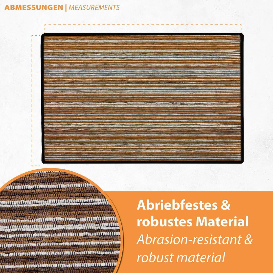 Mi-Heat Chenille Braun 50x75cm Elektrische Heizmatte Bodenheizung Beheizbare Fussmatte 230V 100W Inf