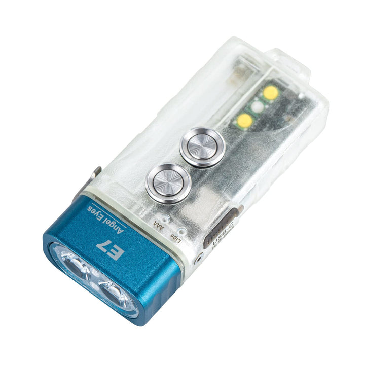 RovyVon E7U Schlüsselanhänger-Taschenlampe, leuchtet im Dunkeln, Dual-Power 700 Lumen, mit Lockout-M