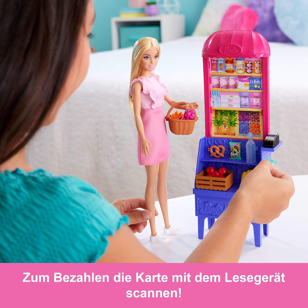 Barbie und Teresa Rezept für Freundschaft Modepuppe und Spielset, Malibu auf dem Markt mit 11 Zubehö