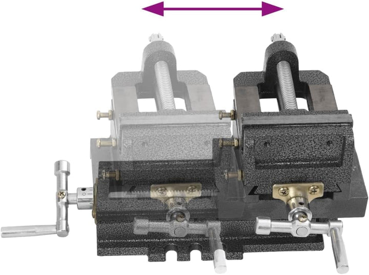 vidaXL Maschinenschraubstock Kreuztisch Schraubstock Handbetrieb 78 mm