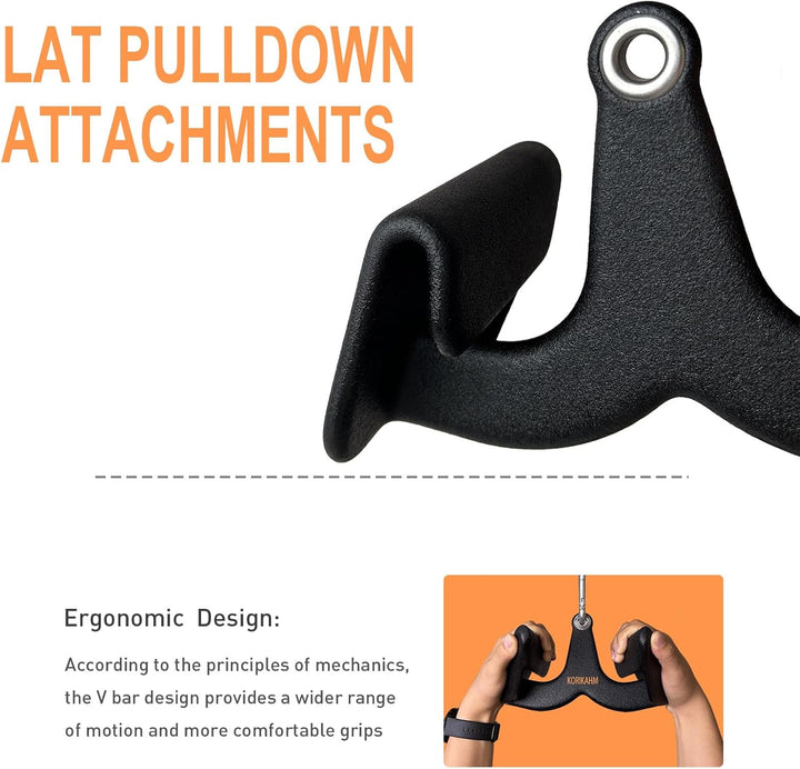 Ergonomic Design Lat Pull down Bar Grip Handle, Lat Pulldown Attachments, Strength Trainer for Athle