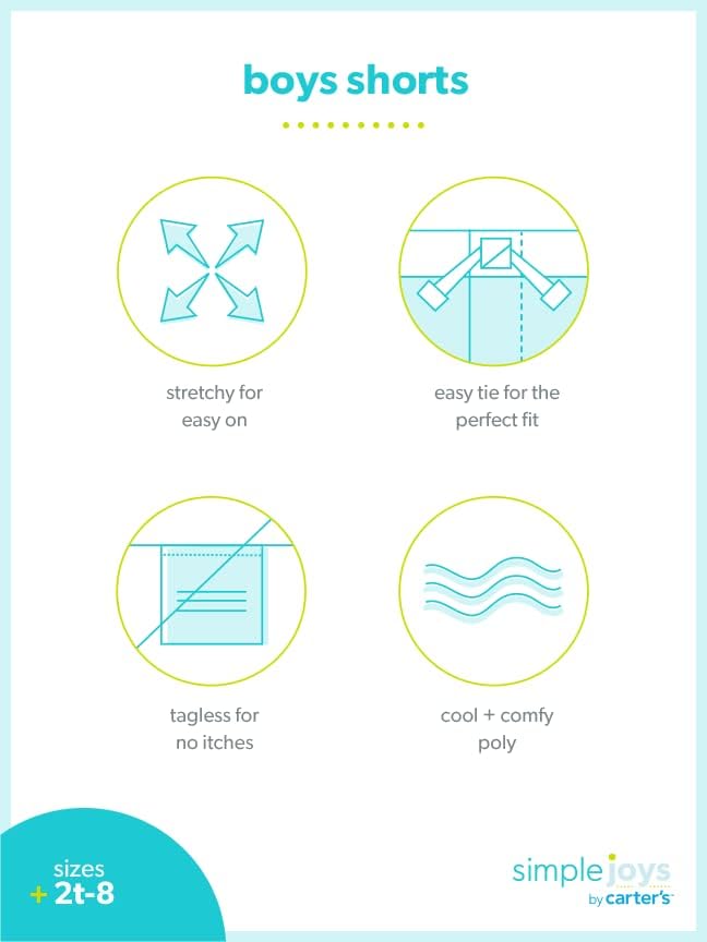 Simple Joys by Carter's Mesh-Shorts, für Kleinkinder, Jungen, 3er-Pack 4 Jahre Schwarz/Grün/Grau, 4