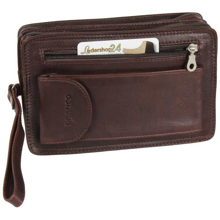 Branco Business Herren Handgelenktasche Leder Braun Einheitsgrösse Braun, Einheitsgrösse Braun
