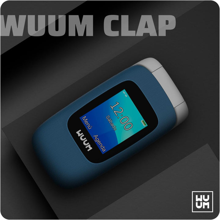 WUUM CLAP – Klapp-Handy mit Zwei Displays | Grosse Tasten und Ziffern | 2 Direktspeicher und SOS-Tas