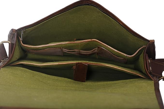 Leder Messenger Kurier Tasche Geschenk Männer Frauen Business Arbeit tragen Laptop Computer Bücher h