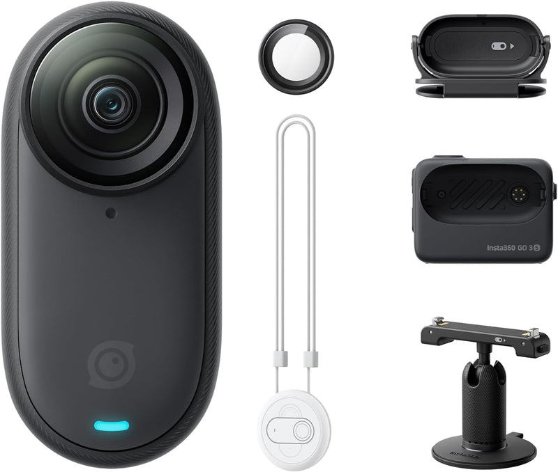 Insta360 GO 3S 64 GB - Tragbare 4K Mini-Kamera, Freihand-POVs, Überall anbringbar, Stabilisierung, 1