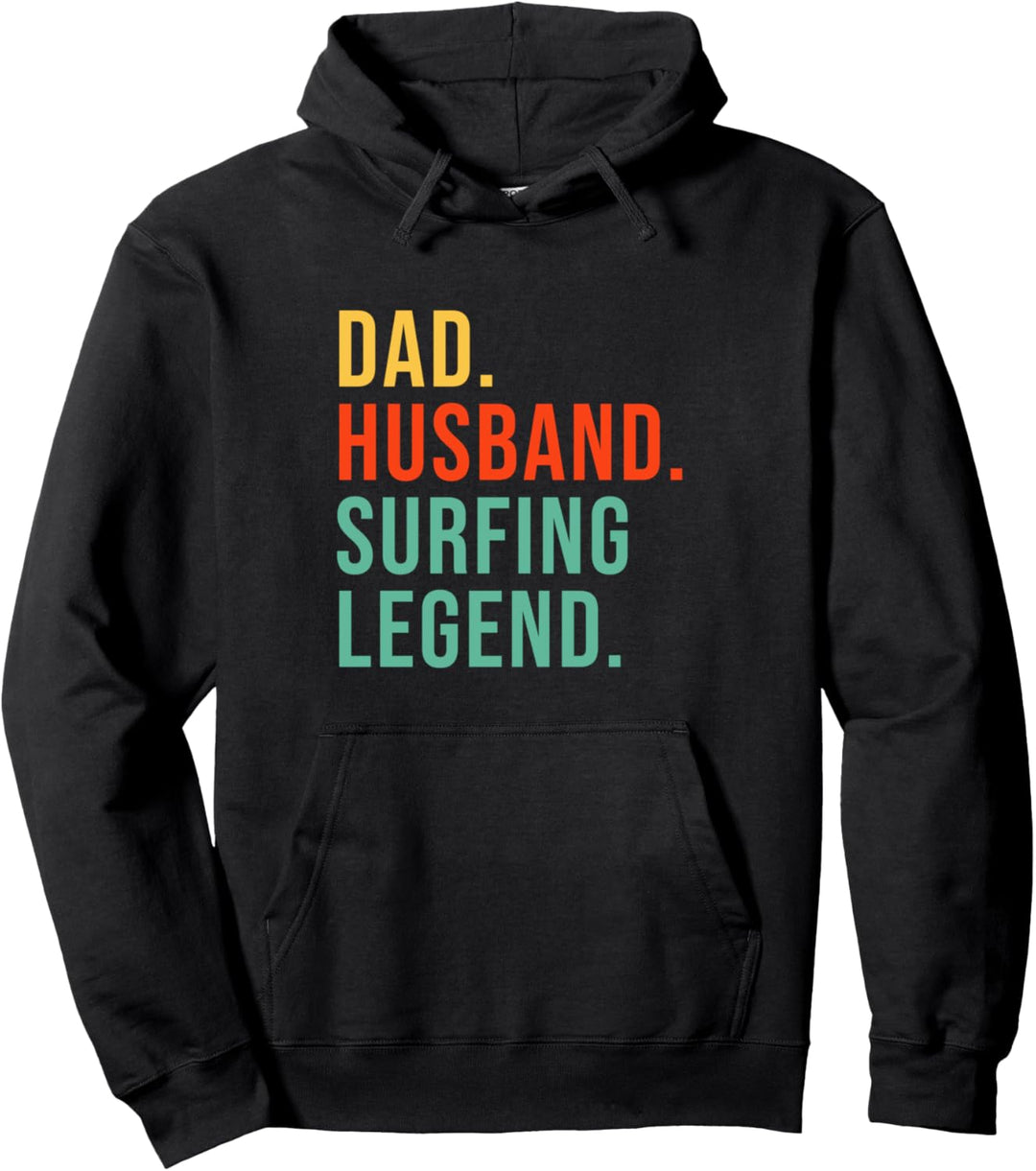 Lustiger Surfing Dad Husband Legend Cool Surfer Herren Vatertag Pullover Hoodie