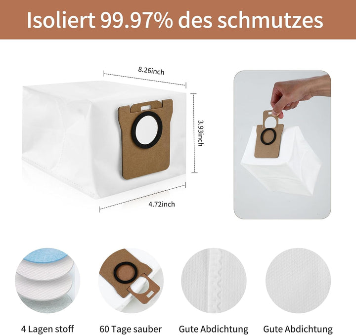 18 Zubehörset Anwendbar auf Dreame L10s Ultra / L10 Ultra, Dreame ersatzteile enthält 1 x Hauptbürst