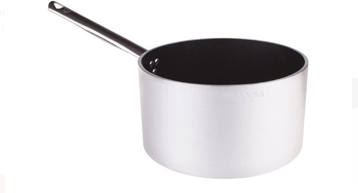 Pentole Agnelli Linie Aluminium 5 mm Platinum Gratinplatte mit 1 Griff hoch 20 cm Silber/schwarz 20