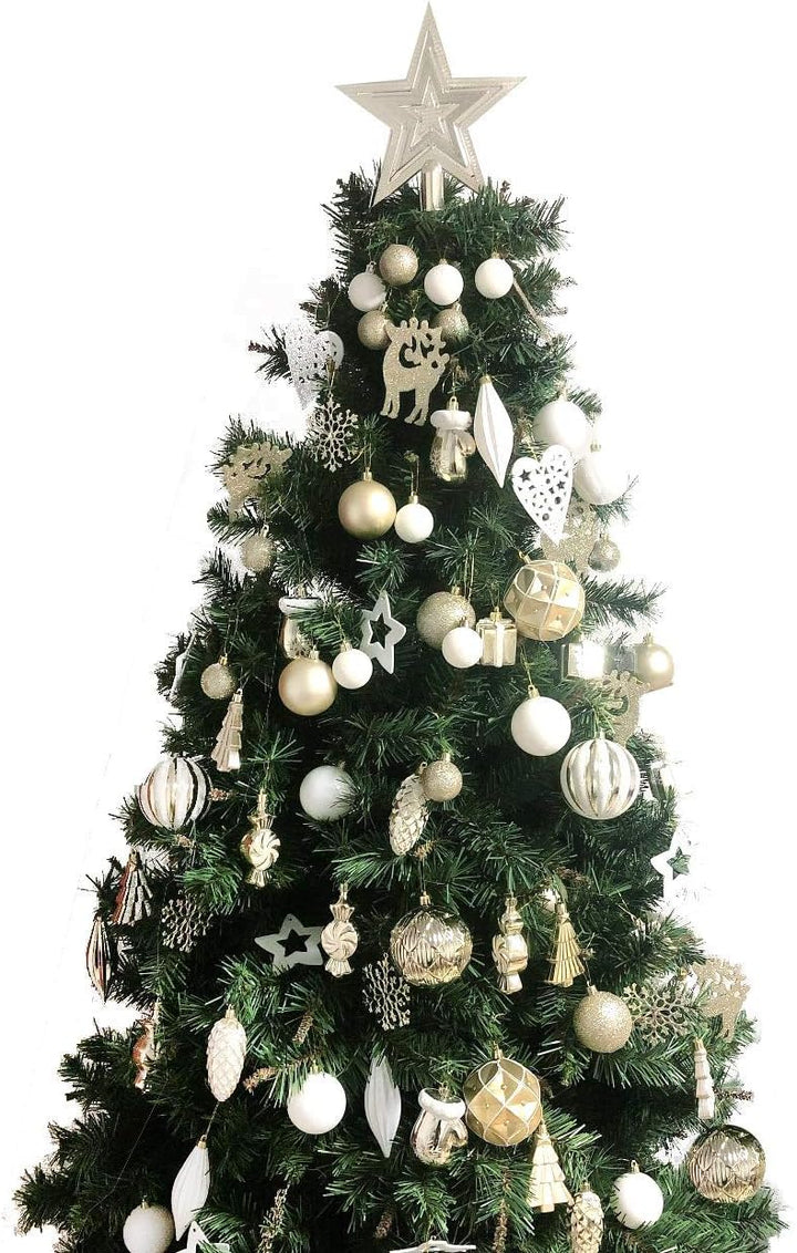 88PCS Weihnachtskugeln Ornamente für Weihnachtsbaum, zarte Weihnachtsdekoration Bastelset Bruchsiche