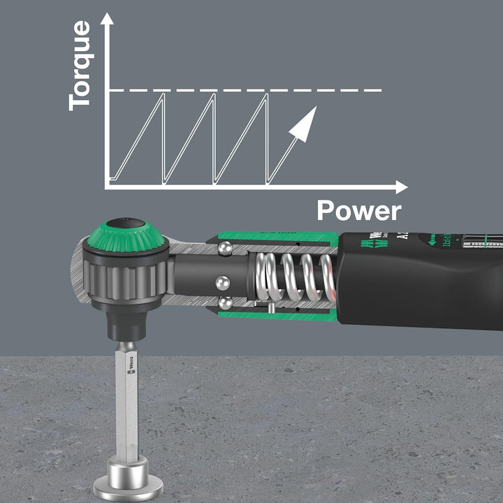 Wera 05075832001 Safe-Torque A 2 Set 1, Drehmomentschlüssel-Satz, 1/4" Sechskant, 2-12 Nm, 23-teilig