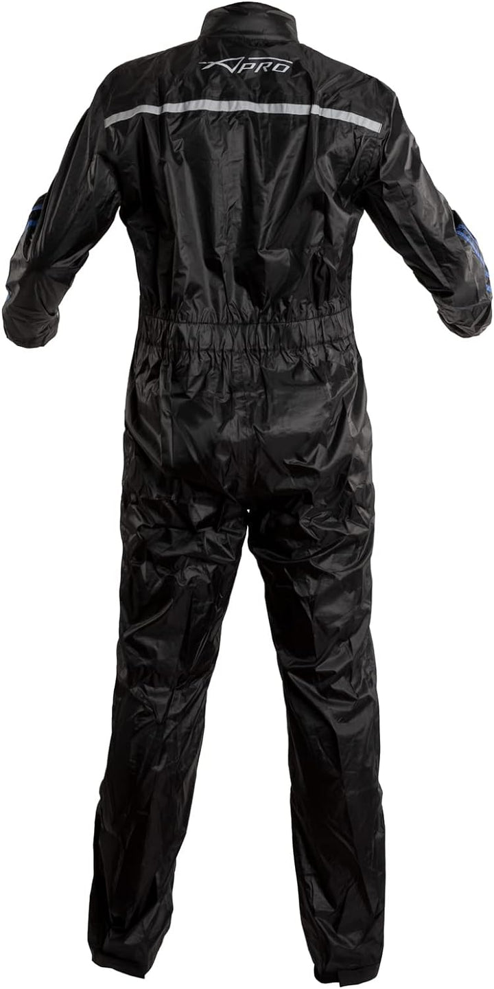 A-Pro Regenkombi Regenhose Regenjacke Motorrad Wasserdicht Regenanzug Blau L L Blau, L Blau