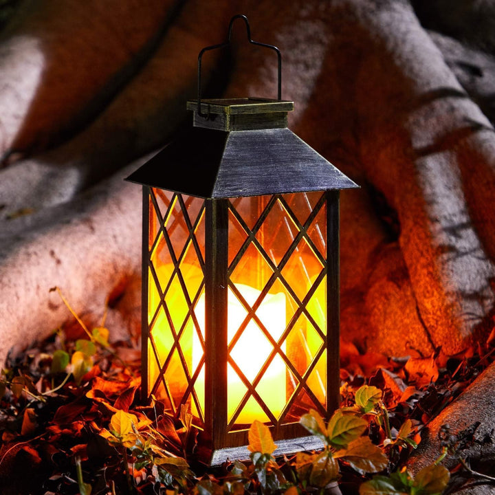 OxyLED Solar Laternen für Draussen, Solarlampen für Aussen 2 Stück IP44 Wasserdicht Metall Solarlate