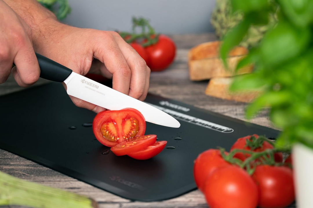 Kyocera FK125WHBKEU, Scuro, UNICA Mikrogerändeltes Obst und Gemüse 13 cm, Mikrogerändeltes Obst und