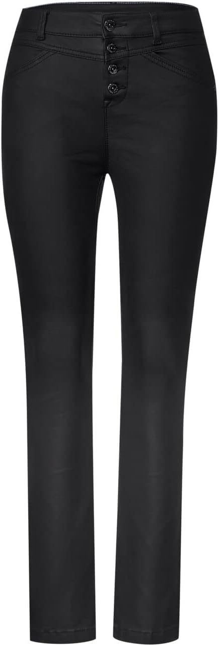 Street One Damen Boot Cut Hose A375795 38W / 28L Schwarz, 38W / 28L Schwarz