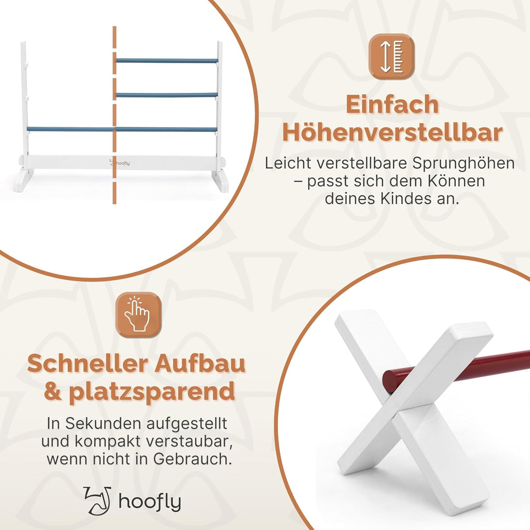 Hobby Horse Hindernisse Set – 2 Steilsprünge & 1 Cavaletti/Hindernisse Hobby Horsing Zubehör & Hürde