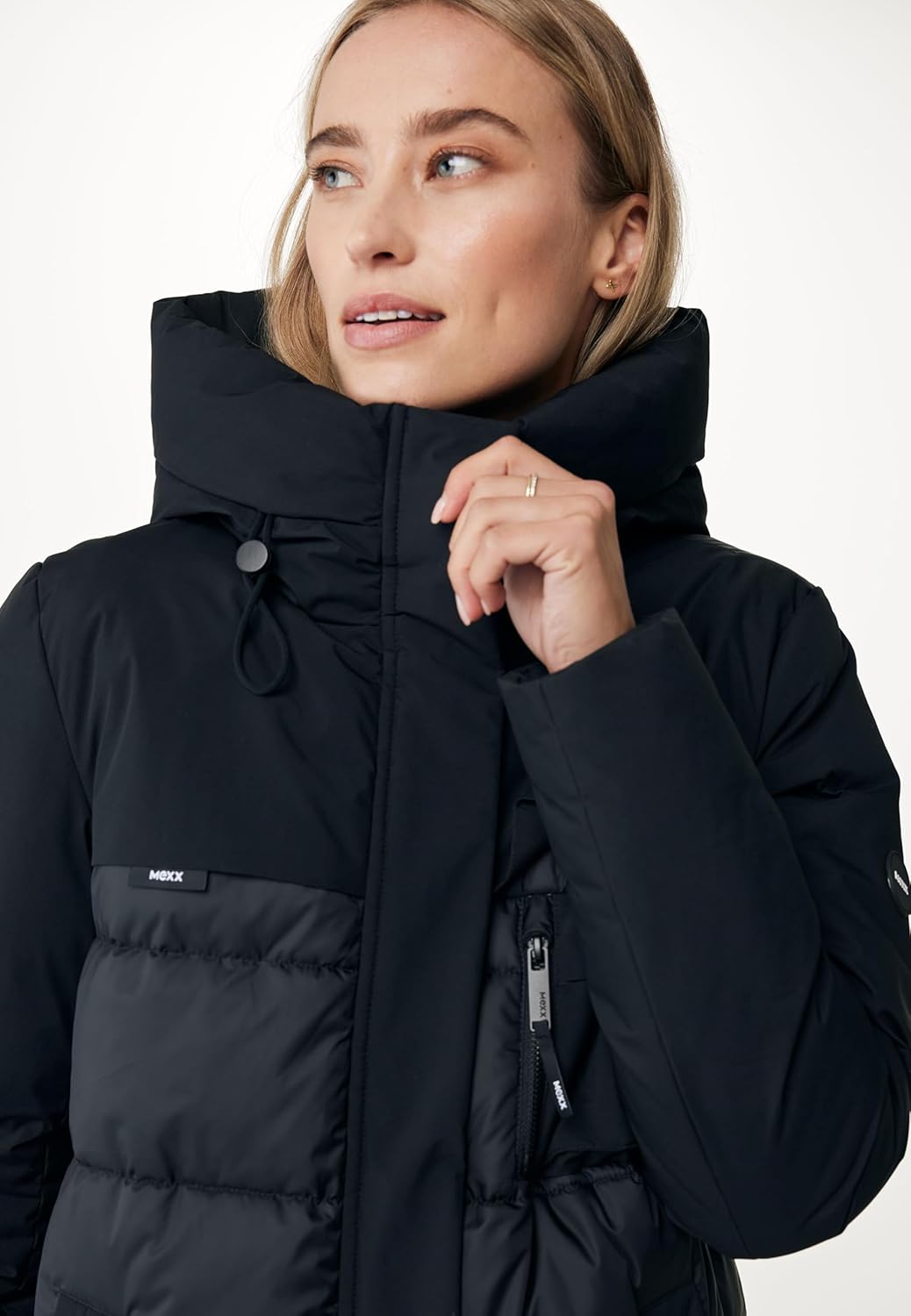 Mexx Damen Hooded Padded Jacket Parka XS Schwarz, XS Schwarz