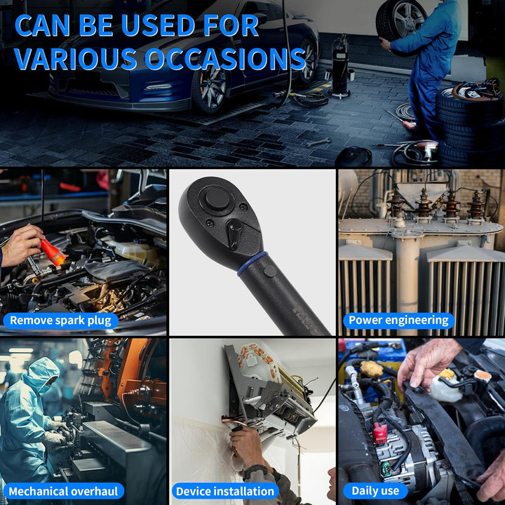 UYECOVE Drehmomentschlüssel 1/2 Zoll, 20-220 NM Drehmomentschlüssel Auto, ±3% Fehlergenauigkeit, 72