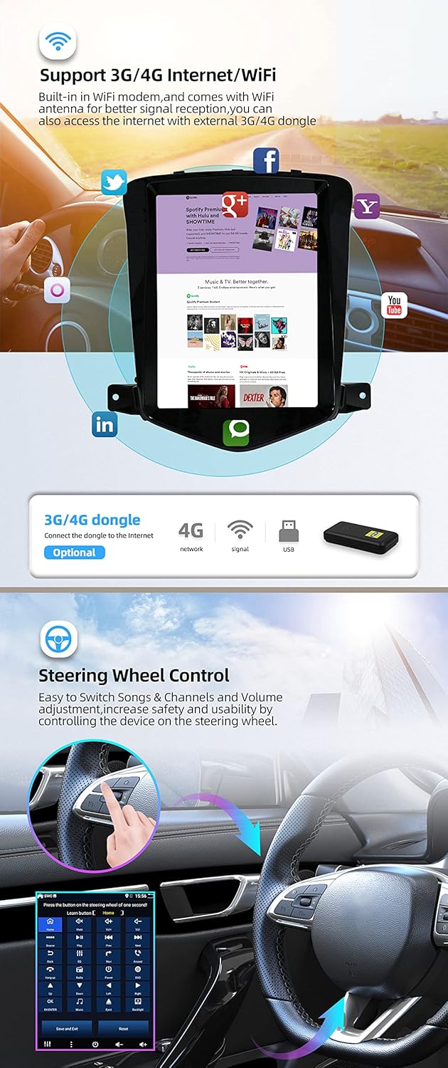 [6GB+128GB] Android 14 2 Din Autoradio für Chevrolet Cruze(2006-2015)-[Integriertes CarPlay/Android