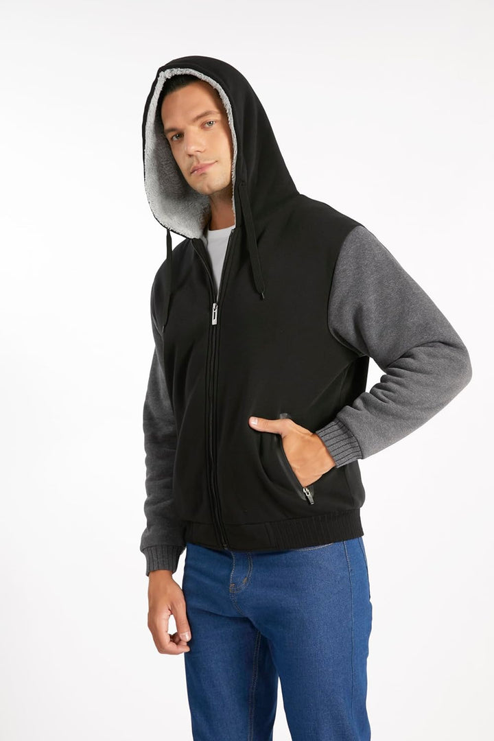 igeekwell Winterjacke Herren Hoodie Zipper Kapuzenpullover Kapuzenjacke Sweatjacke für Männer, Komfo