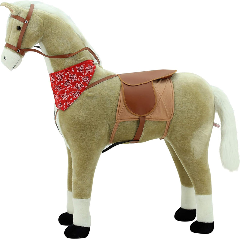 Sweety-Toys 10363 Stehpferd Haflinger Reitpferd Standpferd beige mit weisser Mähne