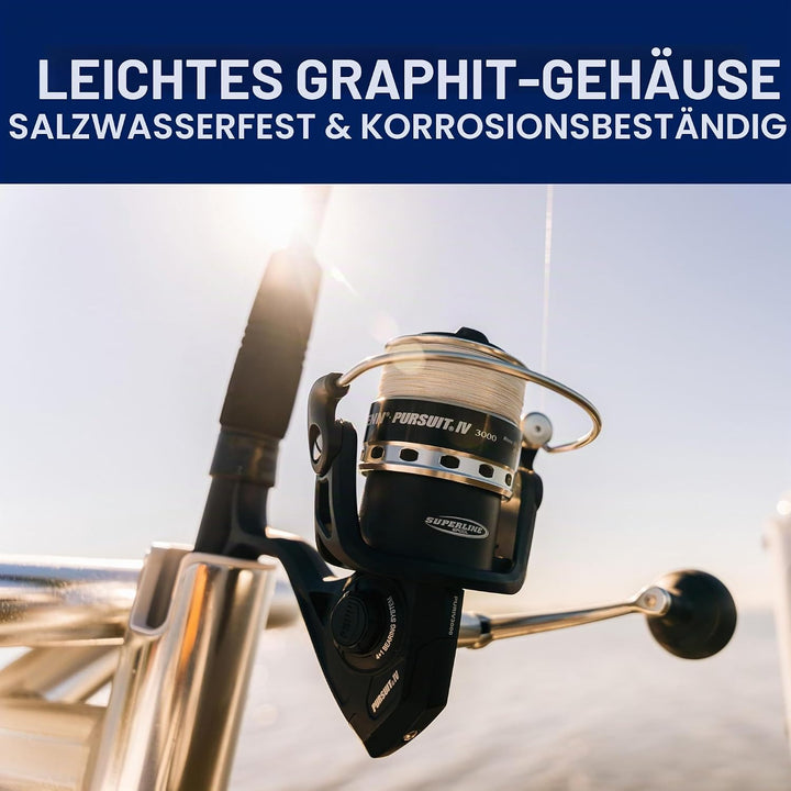 PENN Pursuit IV Salzwasser Spinnrolle – Spinnangeln, Jig, Köderrolle für den Allround-Einsatz, Boot,