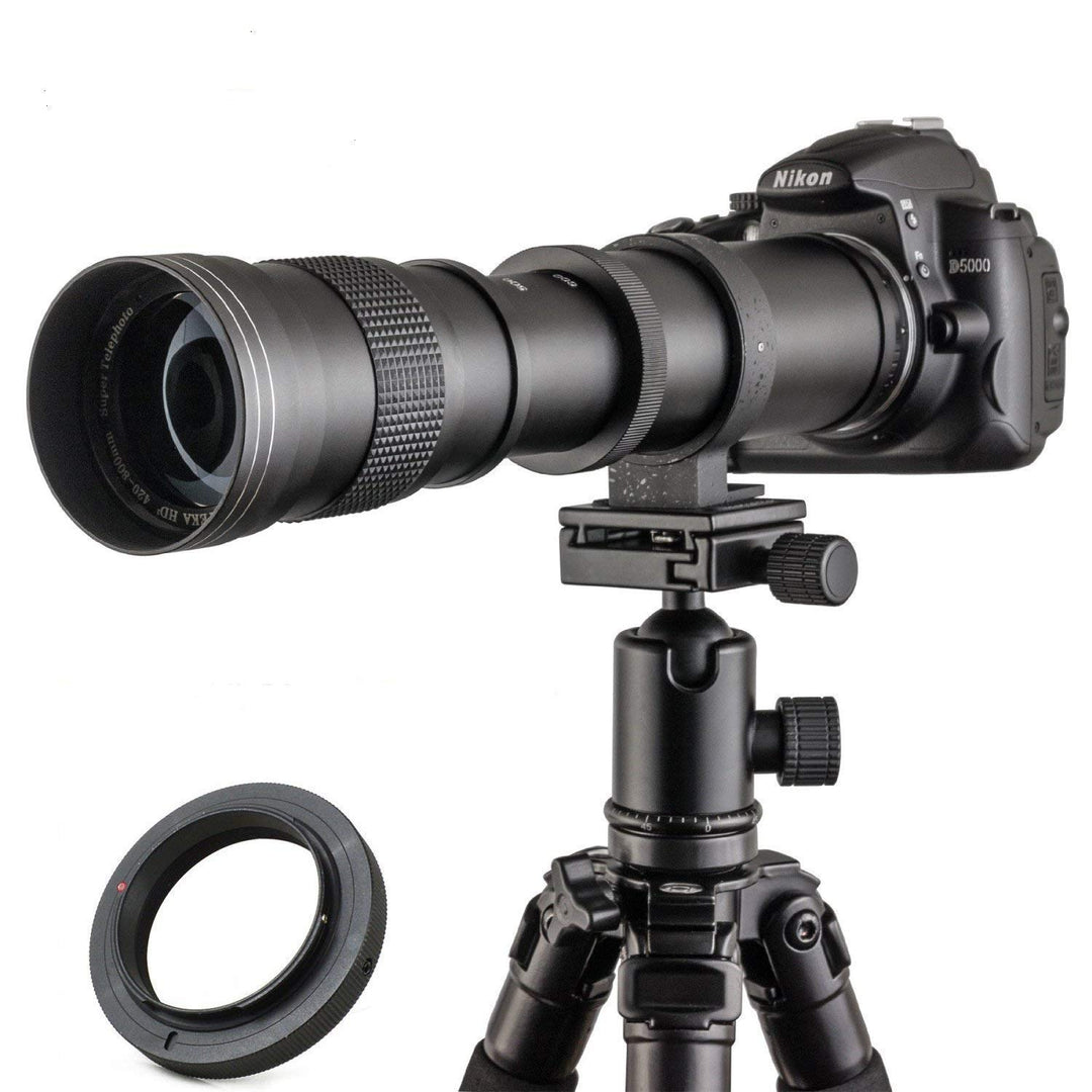 JINTU 420–800mm MF Teleobjektiv Kamera Zoomobjektiv F8.3 für Nikon SLR Kameras D780 D5600 D5500 D540