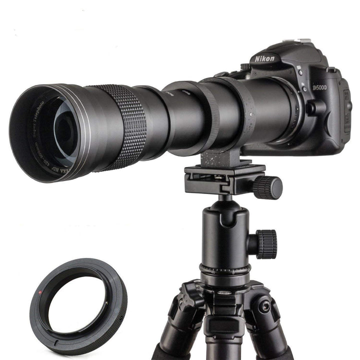 JINTU 420–800mm MF Teleobjektiv Kamera Zoomobjektiv F8.3 für Nikon SLR Kameras D780 D5600 D5500 D540