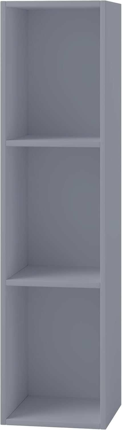 VCM Holz Schallplatten LP Stand Regal Archivierung Ständer Aufbewahrung Platto 3fach Grau, Grau