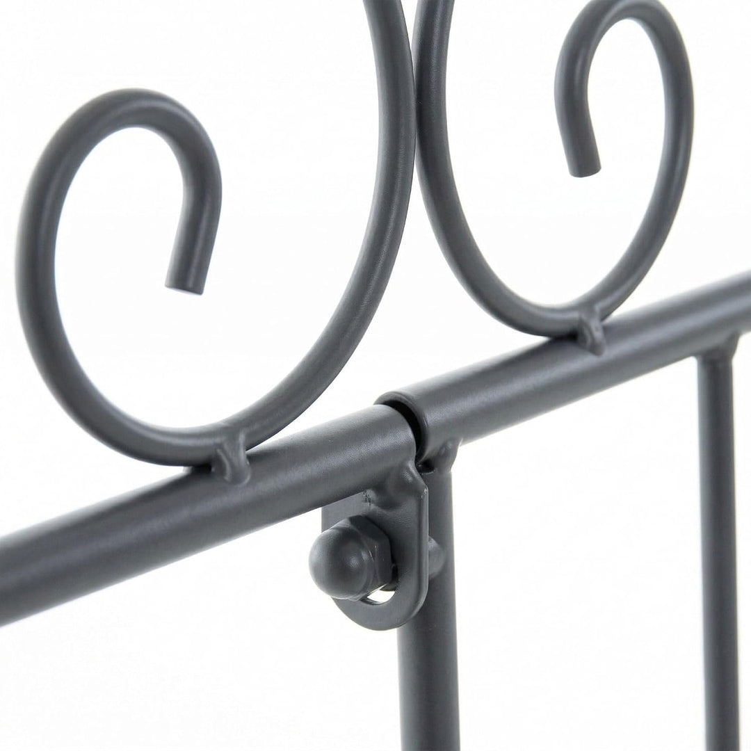 CLP 4er Set Eisen-Gartenzäune Mangold Eisen, modularer Steckzaun ohne Betonieren, Rankzaun im Landha