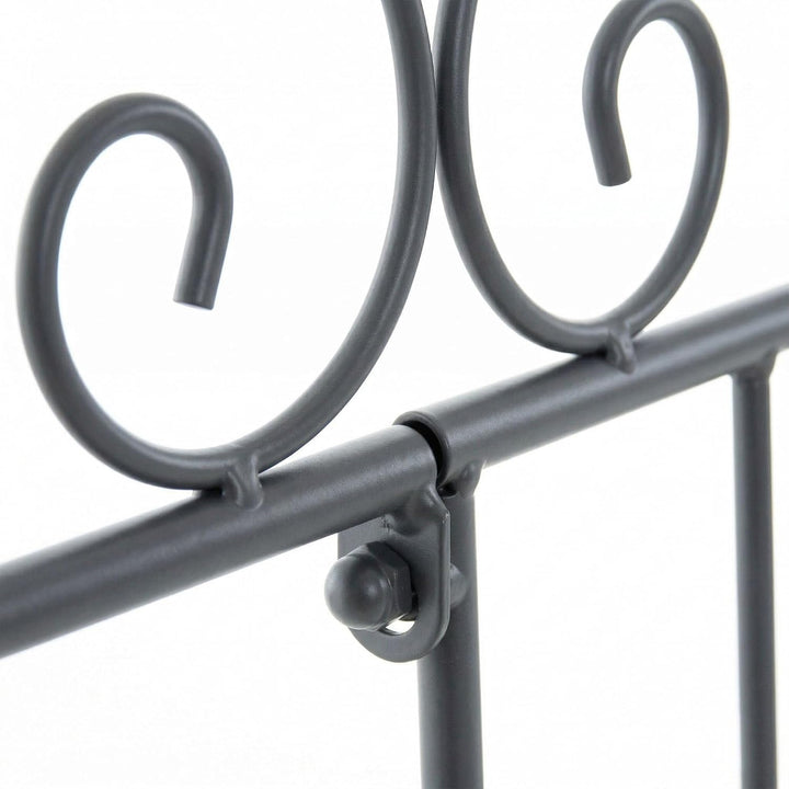 CLP 4er Set Eisen-Gartenzäune Mangold Eisen, modularer Steckzaun ohne Betonieren, Rankzaun im Landha