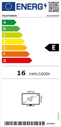 TELEFUNKEN XH24O550M Fernseher 24 Zoll HD-Ready LED TV mit 60 cm Bildschirmdiagonale und integrierte