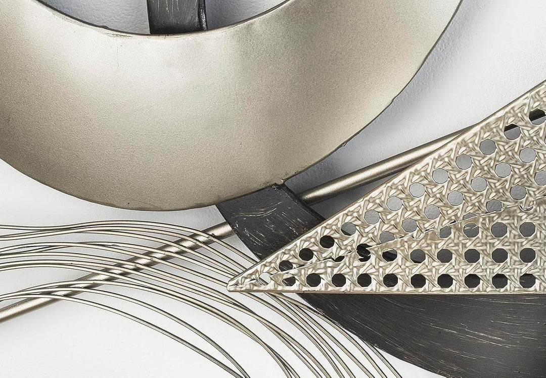 Kobolo Modernes Wandbild Metallbild - Metall - in grau und silber 95L x 50B cm, 95L x 50B cm