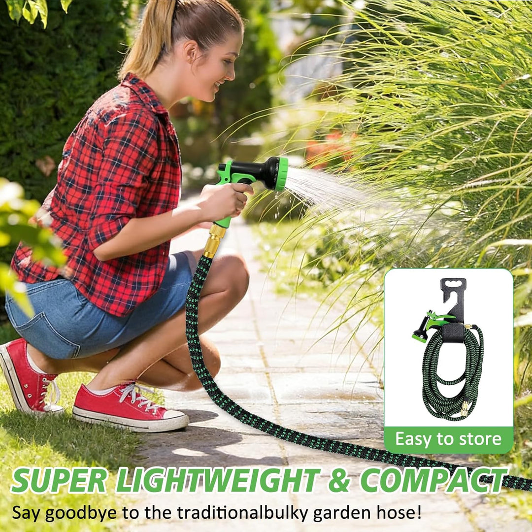 Flexibler Gartenschlauch 15 m,Wasserschlauch Flexibel,Ausziehbare Garten Schlauch Dehnbarer,Gartensc