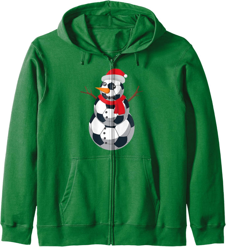 Fussball Weihnachten Schneemann Weihnachtsmann Weihnachtsmann Kapuzenjacke