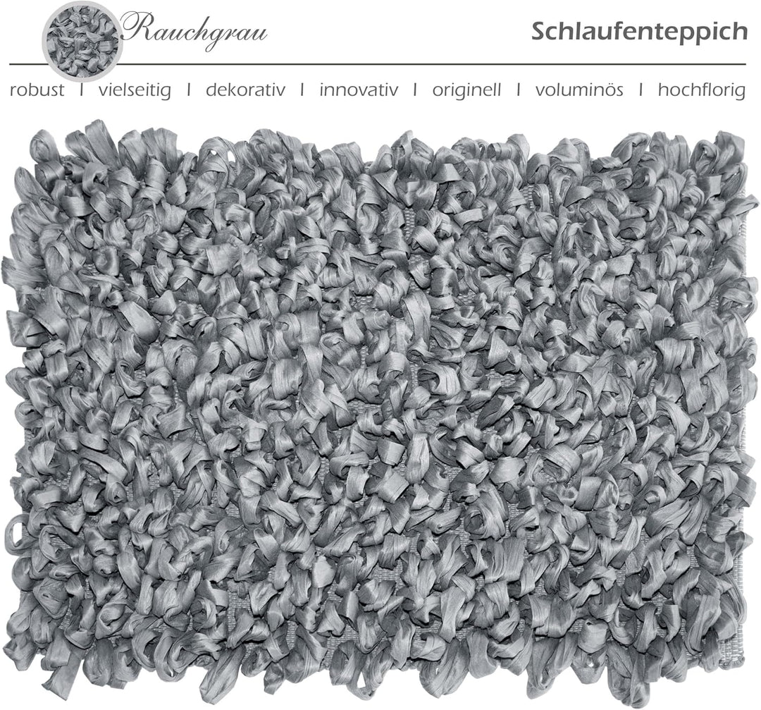 Lashuma Badeteppiche waschbar Rauch - Grau, extra weiche, Flauschiger Badvorleger 50x70 cm 50x70 cm