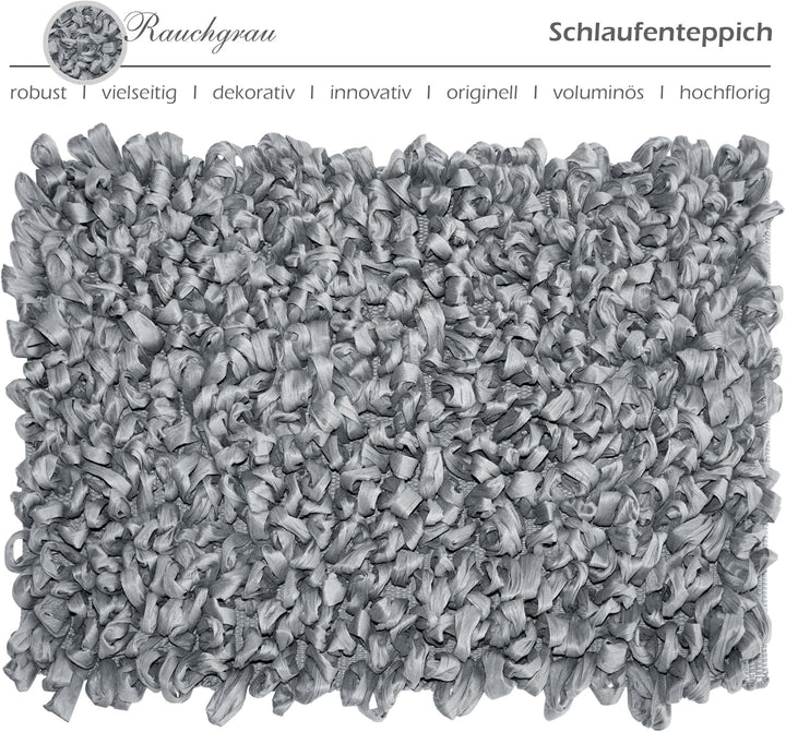 Lashuma Badeteppiche waschbar Rauch - Grau, extra weiche, Flauschiger Badvorleger 50x70 cm 50x70 cm