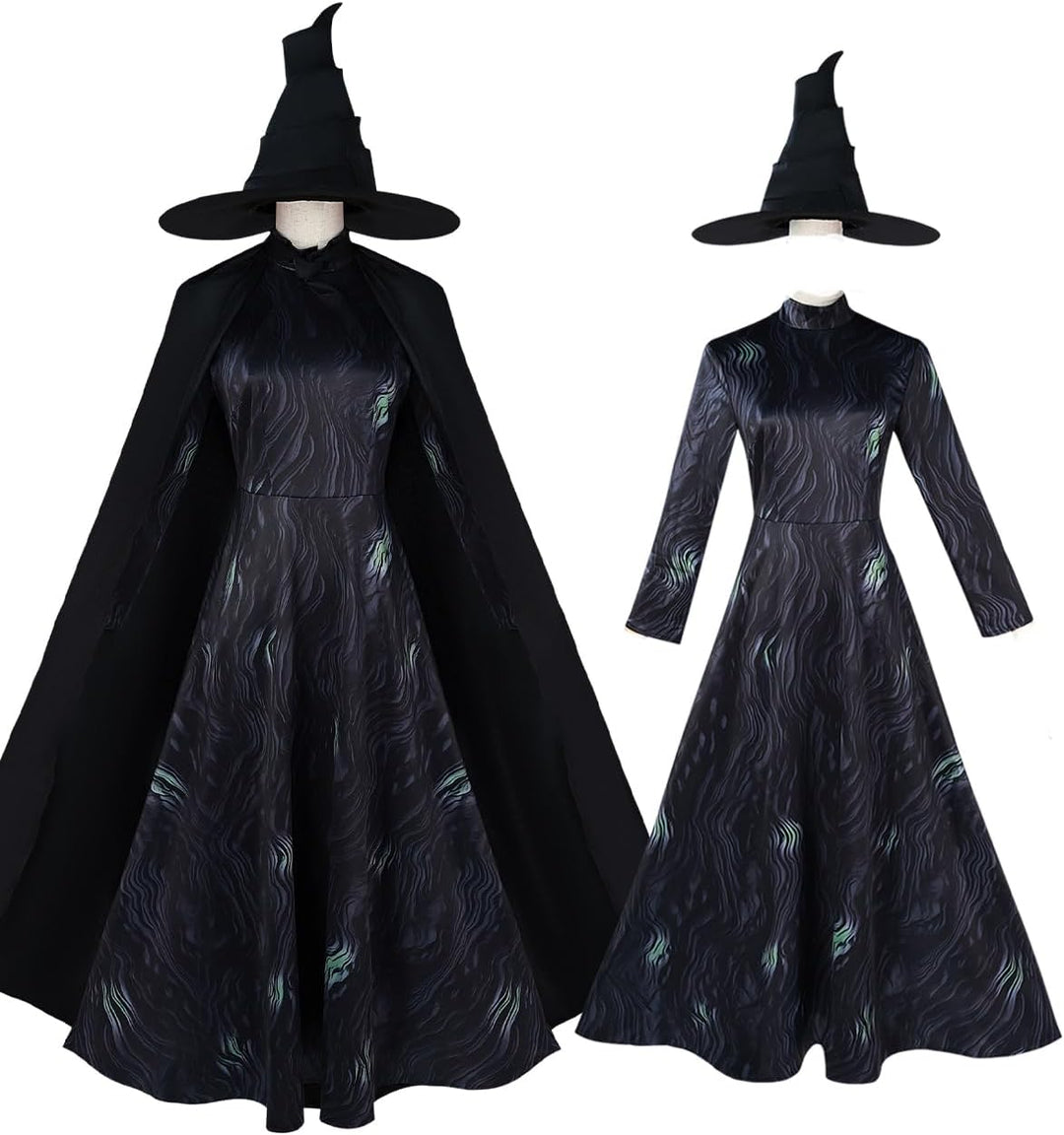 CR ROLECOS Wicked Cosplay Wicked Kostüm Halloween Karneval Party für Erwachsene Dress Up Anzug M Sch