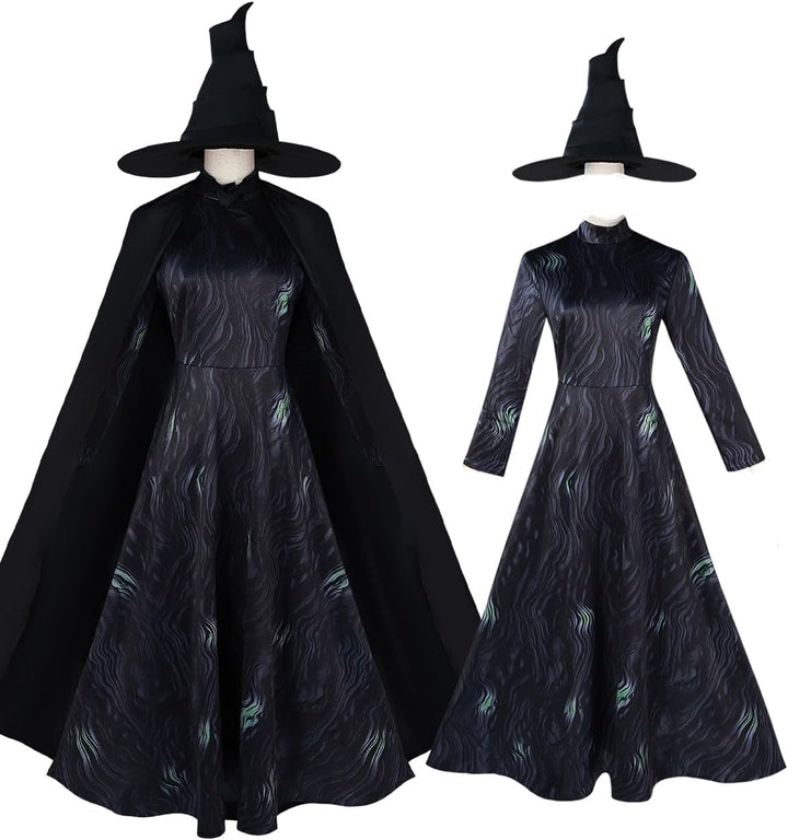 CR ROLECOS Wicked Cosplay Wicked Kostüm Halloween Karneval Party für Erwachsene Dress Up Anzug M Sch