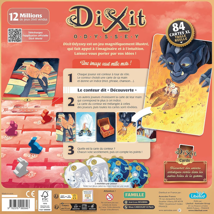 Libellud | Dixit Odyssey (Edition 2022) | Kommunikationsspiel | Alter: 8+ | 3 bis 12 Spieler | Spiel