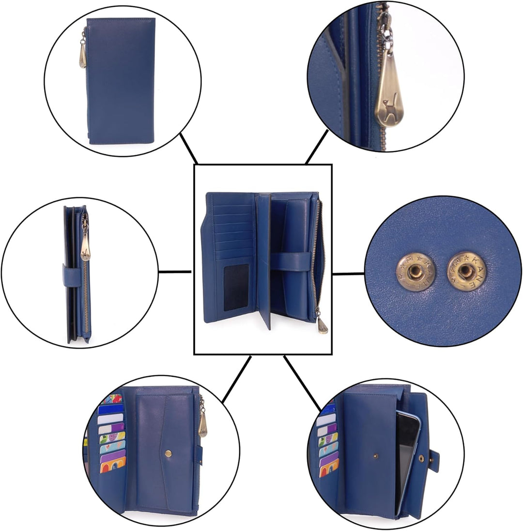 Catwalk Collection Handbags - Leder - Geldbörse/Damenbörse/Geldbeutel mit telefonfach - 20 Kreditkar