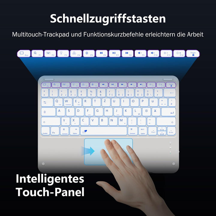 Vobafe Hülle mit Tastatur für iPad Pro 13 Zoll M5/M4 (2025/2024), Multi-Touch Trackpad Hochwertige P