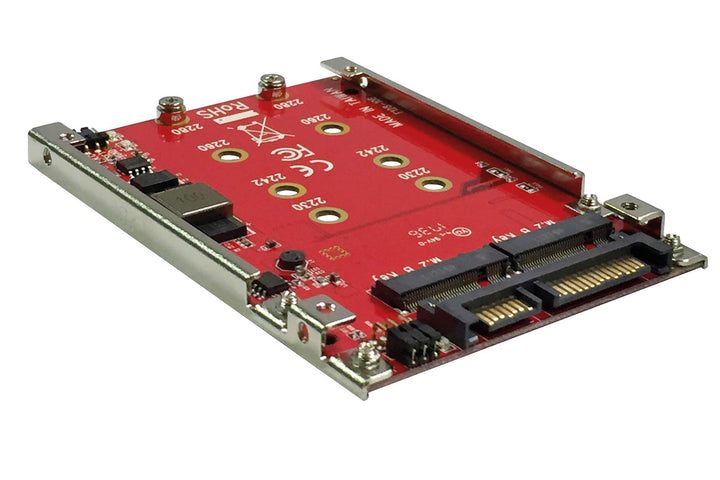 ROLINE M.2 zu SATA III SSD H/W Adapter, 2x M.2 NGFF SSD, Boot- und RAID-fähig